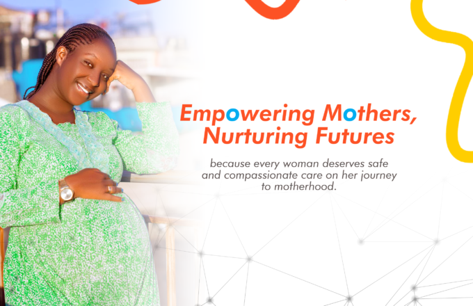Pregnant woman smiling indoors, symbolizing maternal health, strength, and support for mothers through Sebineza Care Organization.